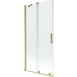 Mexen Velar 2 részes csúszó kádparaván, arany keret, átlátszó üveg - Kádparaván