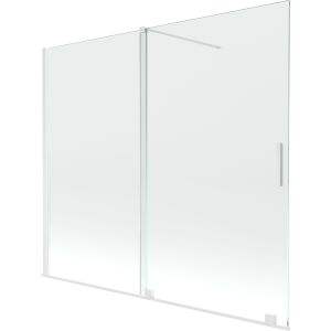 Mexen Velar 2 részes csúszó kádparaván, szögletes nézet - Kádparaván