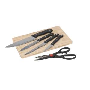 Excellent Houseware Messerset, Edelstahl/Polypropylen, Schwarz/Silber 80743552 - Küchenmesser