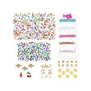 TopModel Design & Shine Fruit & Flower Bracelet Making Kit - Beads, Charms, and String - Totum Jewelry Making Kit