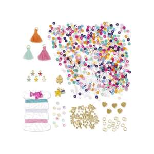 Design & Shine Lucky Bracelets Jewellery Making Kit with beads, charms, string and instructions - Totum Jewelry Making Kit