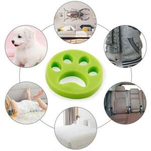 Pet hair remover for washing machine, green, paw print design, removes pet hair from clothes, bedding, and furniture - Large appliance part & accessory