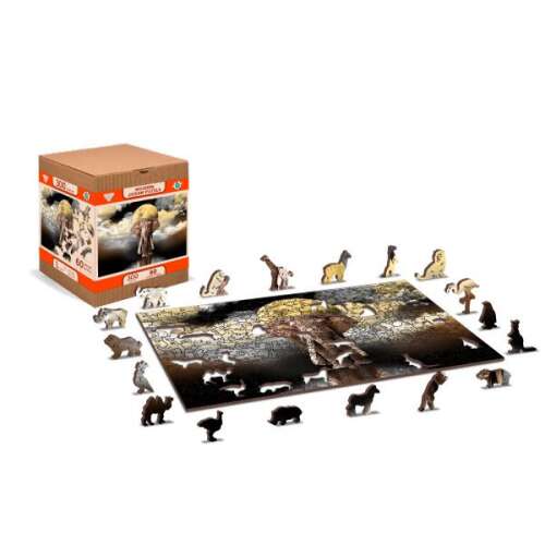 3D drevené puzzle, Slon a Mesiac 150 dielikov 96593831