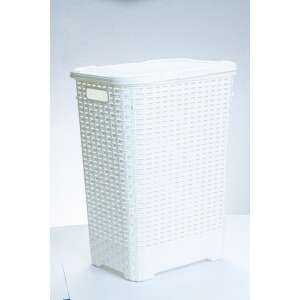 * Szennyestartó rattan hatású 60L fehér