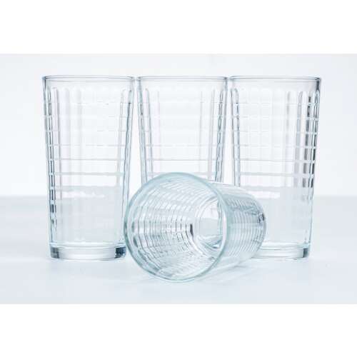 6 darabos üveg pohár készlet, tökéletes gyümölcsléhez, vízhez vagy jeges teához