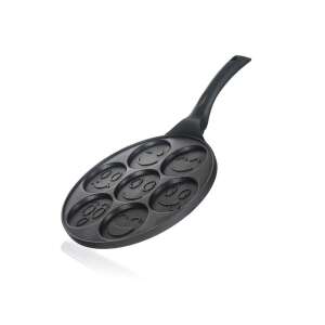 ALIVIA SMILE 26 cm smiley face frying pan, non-stick surface, black - Banquet