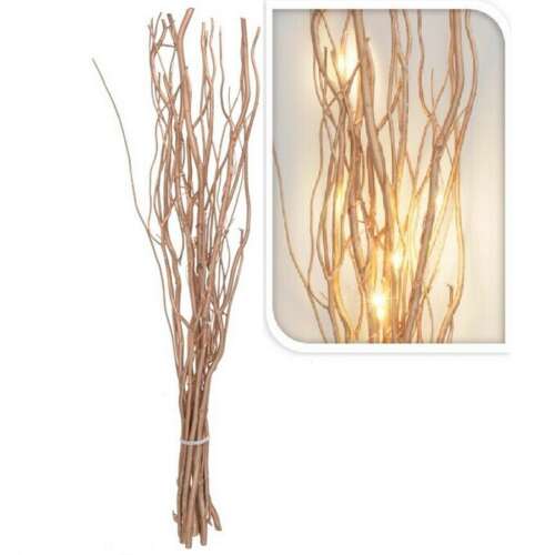 12 LED-es világító arany sakura fűzfa ágak, 40 cm magas - meleg fehér 90401834