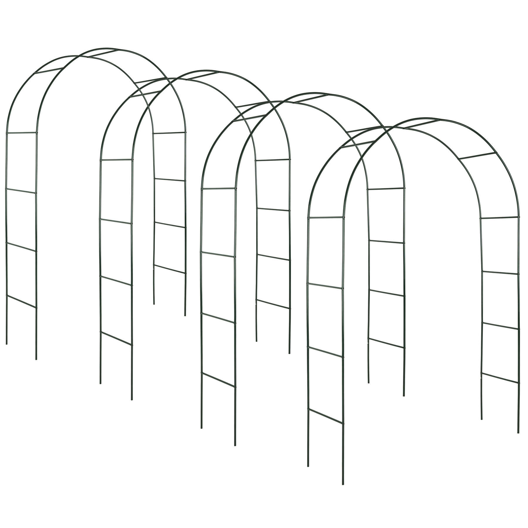 TecTake 4 Záhradný ružový oblúk