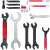 Tectake 50 darabos kerékpár szerszámkészlet, a szerszámkészletből válogatott eszközök