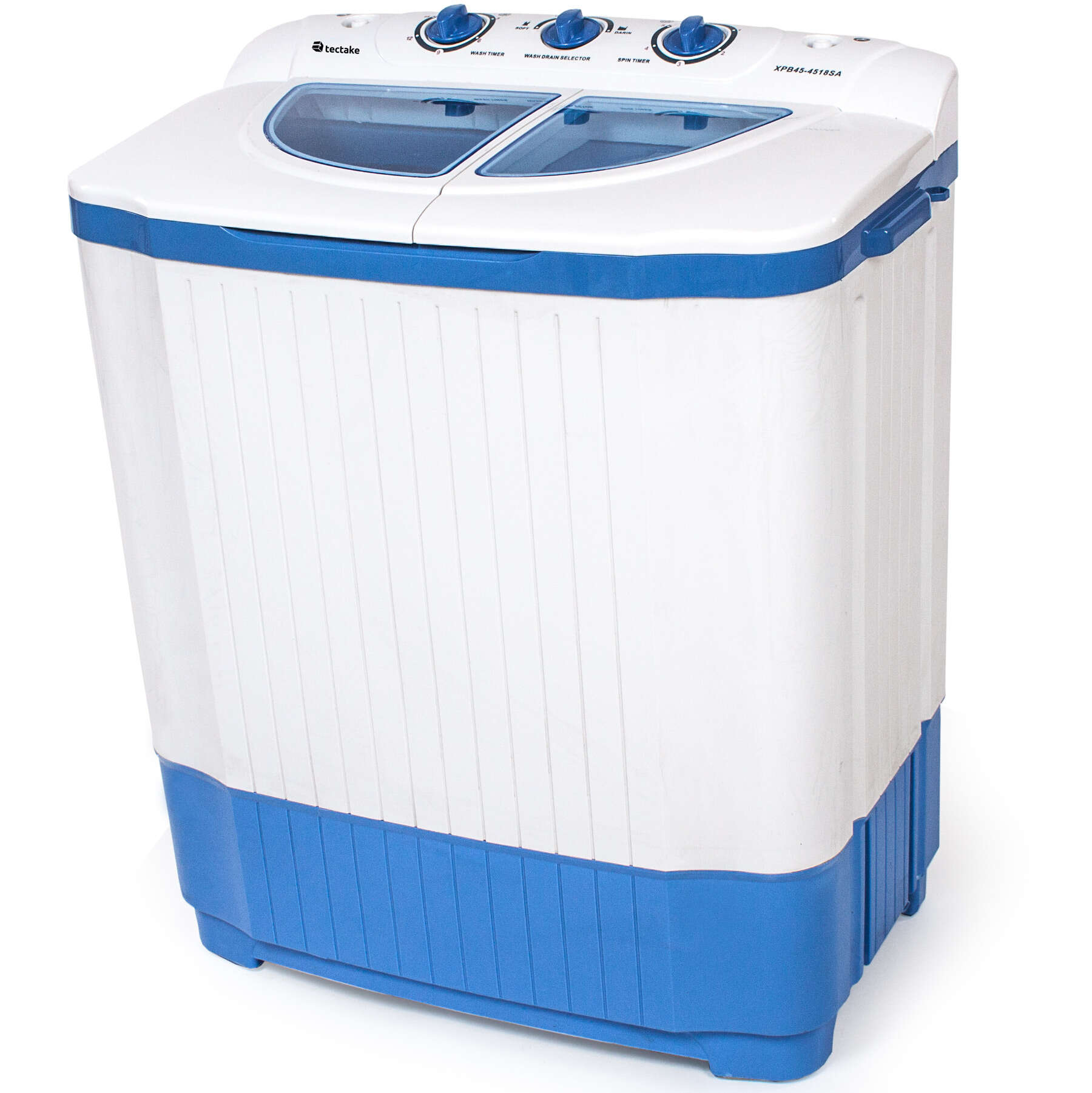 Tectake mini mosógép 4,5 kg-os, 3,5 kg-os centrifugálással