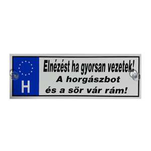 Vicces Autó Rendszámtábla - Horgász - 33x11cm