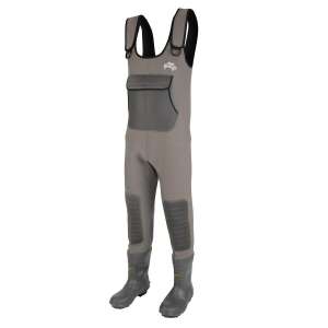 Fox Rage Neoprene Waders Melles Csizma 42, szürke horgász nadrág csizmával, teljes testvédelem hideg időben való horgászathoz - Horgász csizma és bakancs