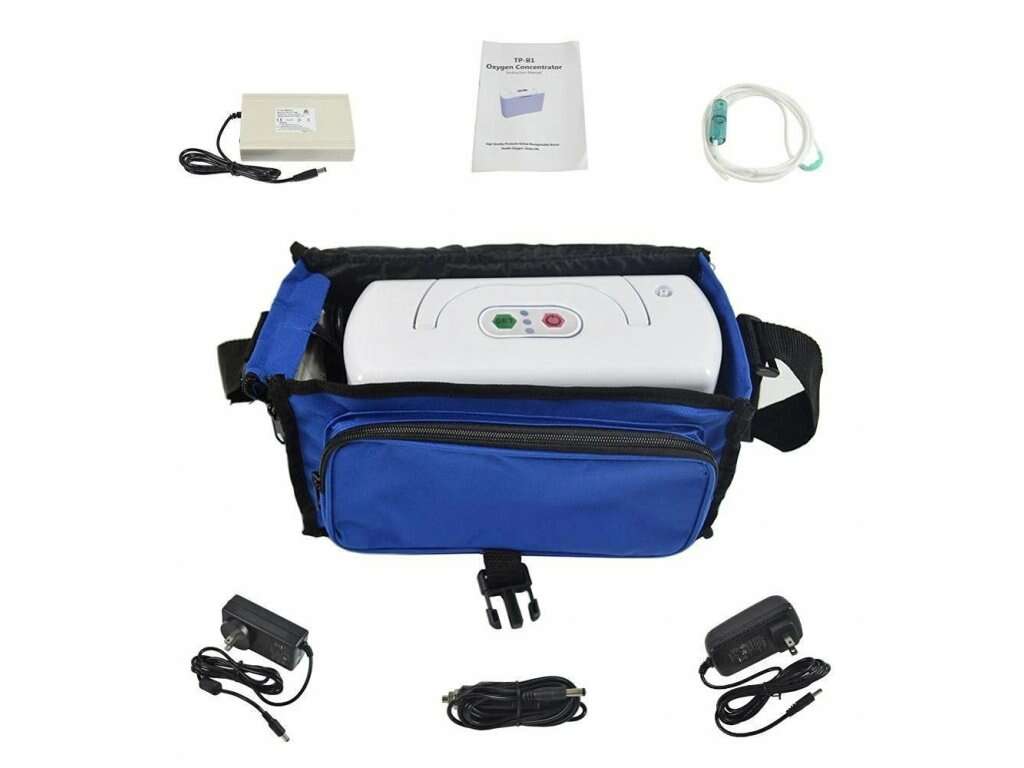 Hordozható Akkumulátoros oxigén koncentrátor, folyamatos adagolás, 3L / perc