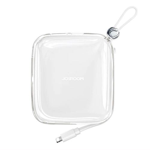 Joyroom JR-L005 10000mAh White Power Bank with Built-in Lightning Cable