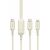 Dudao L7SE 3-v-1 USB-C na USB-C Lightning Micro USB kábel 66W 1,2m béžový 98309193