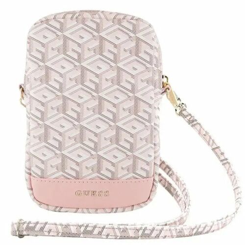 Guess rosa Monogramm Handytasche mit verstellbarem Riemen