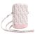 Guess Zip GCube Bottom Stripe Handytasche, Pink 119977487