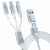 3MK KABEL HYPER 3w1 1,5m Biały USB-A/C do Micro/USB-C/Lightning 96630407