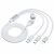 3MK KABEL HYPER 3w1 1,5m Biały USB-A/C do Micro/USB-C/Lightning 96630407