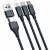 3MK kábel Hyper 3w1 USB-A - USB-C / USB-C, microUSB, Lightning 1,5 m čierny 96630408