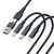3MK Kabel Hyper 3w1 USB-A - USB-C / USB-C, microUSB, Lightning 1,5m schwarz 96630408
