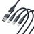 3MK Kabel Hyper 3w1 USB-A - USB-C / USB-C, microUSB, Lightning 1,5m schwarz 96630408