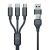 Cablu 3MK Hyper 3w1 USB-A - USB-C / USB-C, microUSB, Lightning 1.5m negru 96630408
