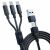 Cablu 3MK Hyper 3w1 USB-A - USB-C / USB-C, microUSB, Lightning 1.5m negru 96630408