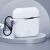 3mk AirPods 3 tok, fehér szilikon védőtok karabínerrel