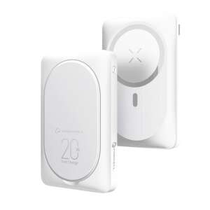 Forcell F10K2 F-Energy MagSafe kompatibilis powerbank állvánnyal, 10 000mAh, 20W, fehér - Forcell