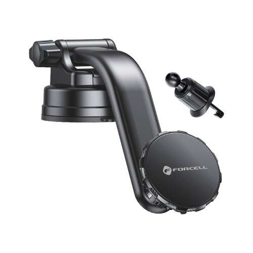 Forcell F-Grip MagLuxe magnetischer Auto-Handyhalter für Windschutzscheibe, Armaturenbrett und Lüftung - schwarz