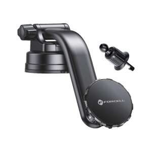 Forcell F-Grip MagLuxe magnetic car phone holder for windshield, dashboard, and air vent - black - Forcell