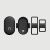 Samsung SmartTag 2 Black Silicone Strap Case Parts Overview