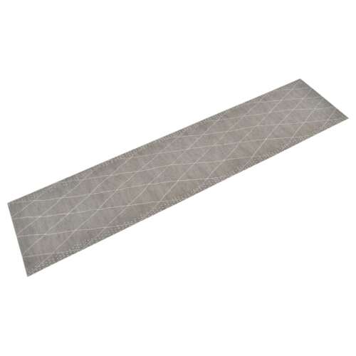 vidaXL szürke rombuszmintás konyhaszőnyeg 60x300 cm - Szőnyeg