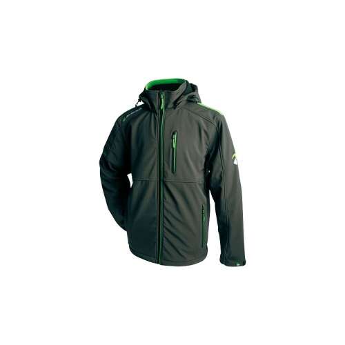MAVER N1254 Performance Softshell dzseki, fekete zöld betétekkel, férfi softshell dzseki