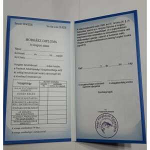 Horgász Diploma - Vicces Ajándék - Kitölthető