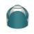 Trizand pop-up beach tent, teal and white, back view