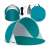 Trizand pop-up beach tent, teal and white, with carrying bag, stakes, and rope