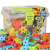 MELI Basic building blocks set with 250 pieces in a transparent storage box