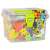 MELI Basic building blocks set with 250 pieces in a transparent storage box