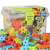 MELI Basic building blocks set with 250 pieces in a transparent storage box