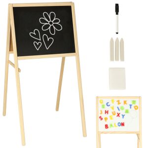 Magnetic double-sided chalkboard set with letters, chalk, and marker - Drawing Board