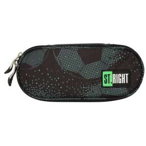 St. Right párnázott tolltartó tok cipzárral, foci mintával, zárva - Unipap