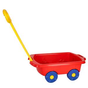 Red toy wagon with handle, side view - Sport & Leisure