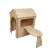 Wooden playhouse with table