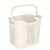Plastic laundry basket with handle