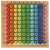 Wooden multiplication board with colorful cylinders, learning tool for kids