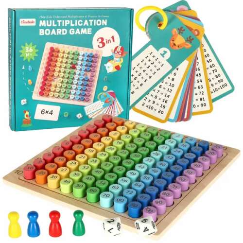 Treehole Multiplication Board Game 3 in 1, educational toy for kids