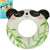 Bestway SplashPals Panda Swim Tube, inflatable ring for kids, panda face design with bamboo leaves, front view of the ring