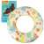 Bestway Sandy Shore Swim Tube, inflatable ring with fruit and palm tree design, child using the ring in a pool